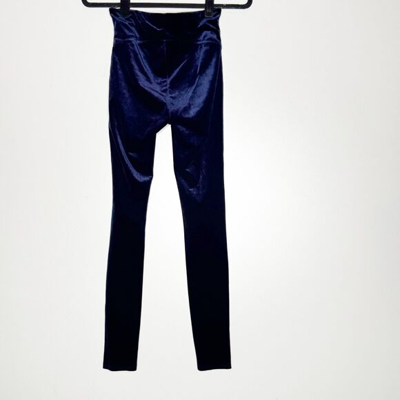 SPANX Blue Ready-To-Wow Velvet Leggings Velour Shapewear Women's Size Small 2070 - Picture 2 of 7